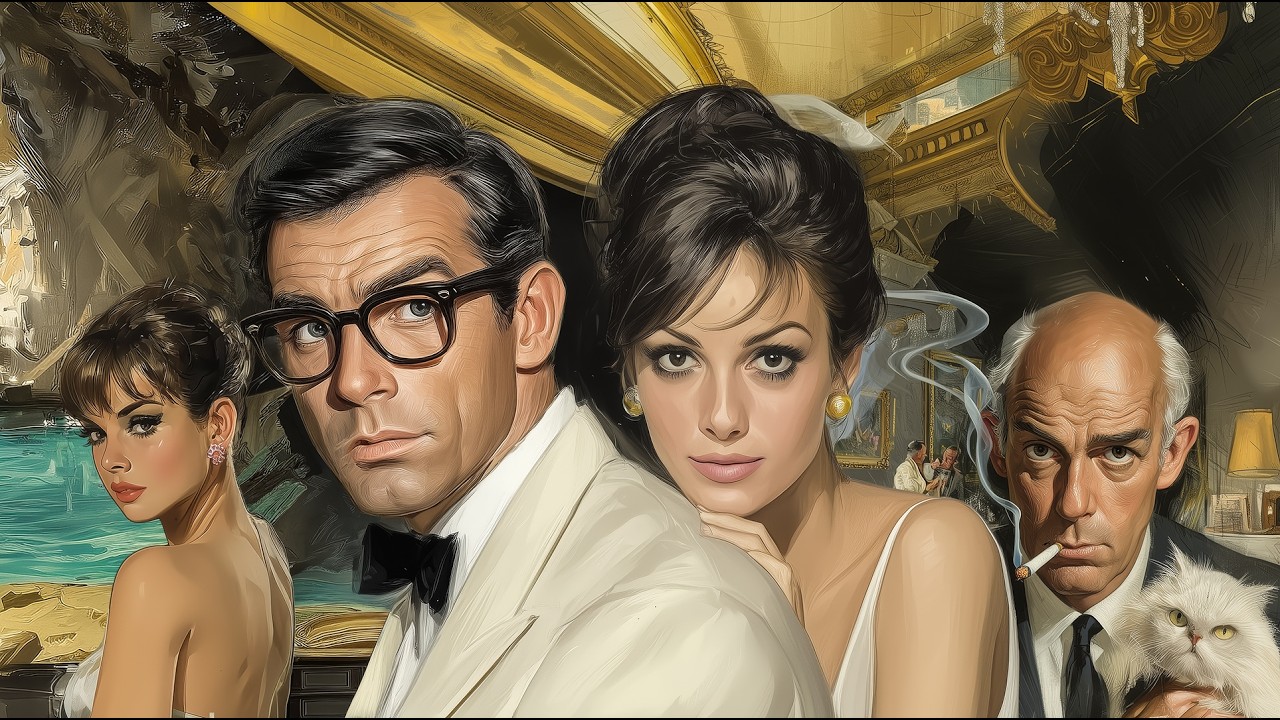 A SHAKEN, NOT STIRRED: SHADOWS ON CRAB KEY | 1960s Spy Lounge, Tropical Intrigue, Bond Style