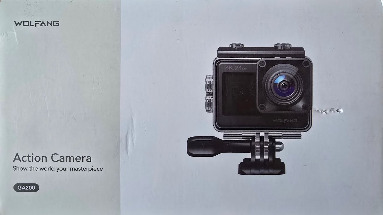 آنباکس و نگاه اولیه به اکشن کمرا ولفانگ جی ای ۲۰۰ unboxing the wolfang action camera ga200