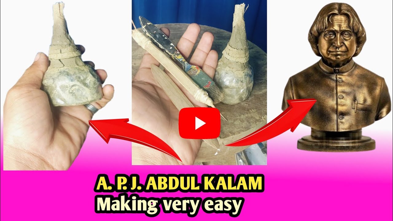 How to make a A.P.J.Abdul kalam l  Mitti Se A. P. J. Abdul kalam statue Banaye l making clay💯