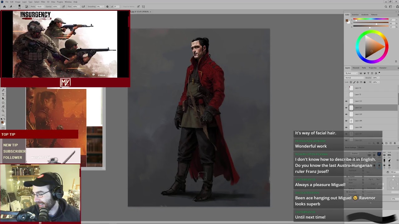 Digital painting- Lets Paint Gideon Ravenor -Part5-Warhammer 40000 Fan Art