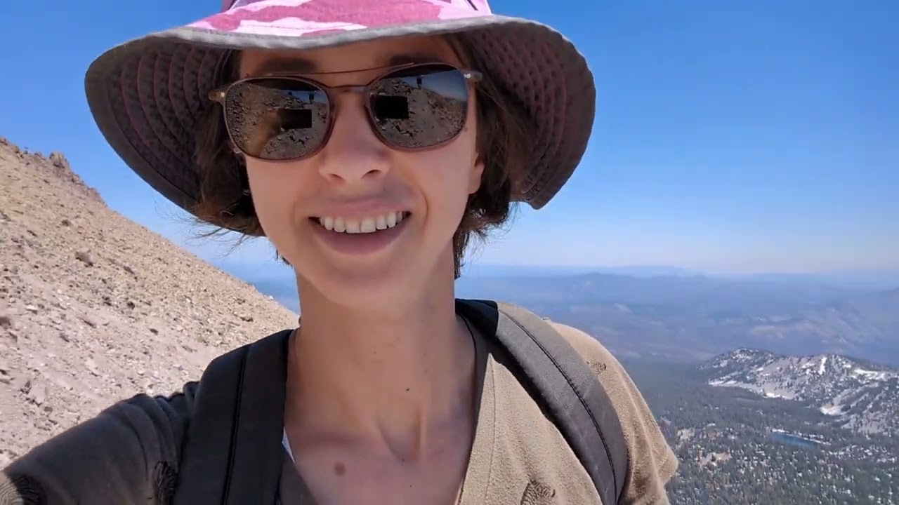 Hike Lassen Peak in National Park Mountain Volcano, California USA