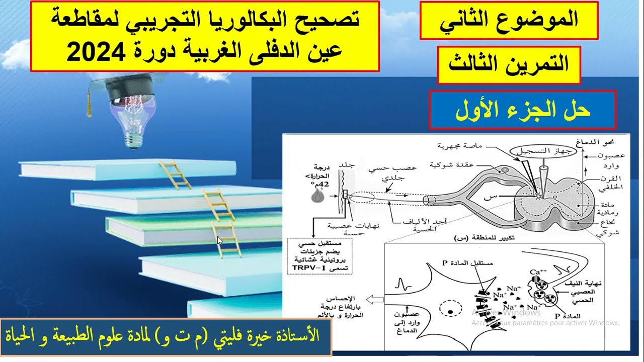 علوم طبيعية حل الجزء الاول من التمرين الثالث نقل عصبي نتدرب على اقتراح الفرضية