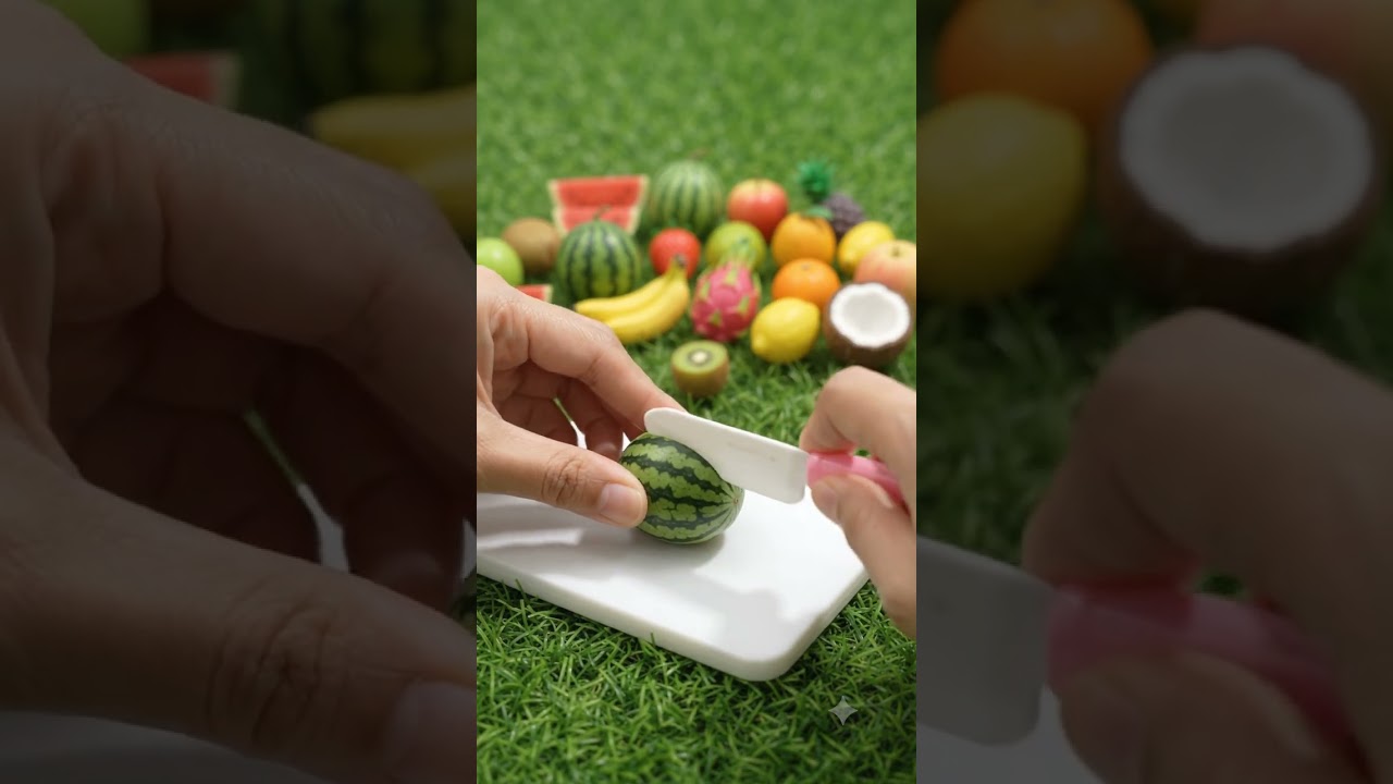 Oddly Satisfying Miniature Fruit Cutting ASMR 🍓🍋 #Shorts #ytshorts #viralvideo
