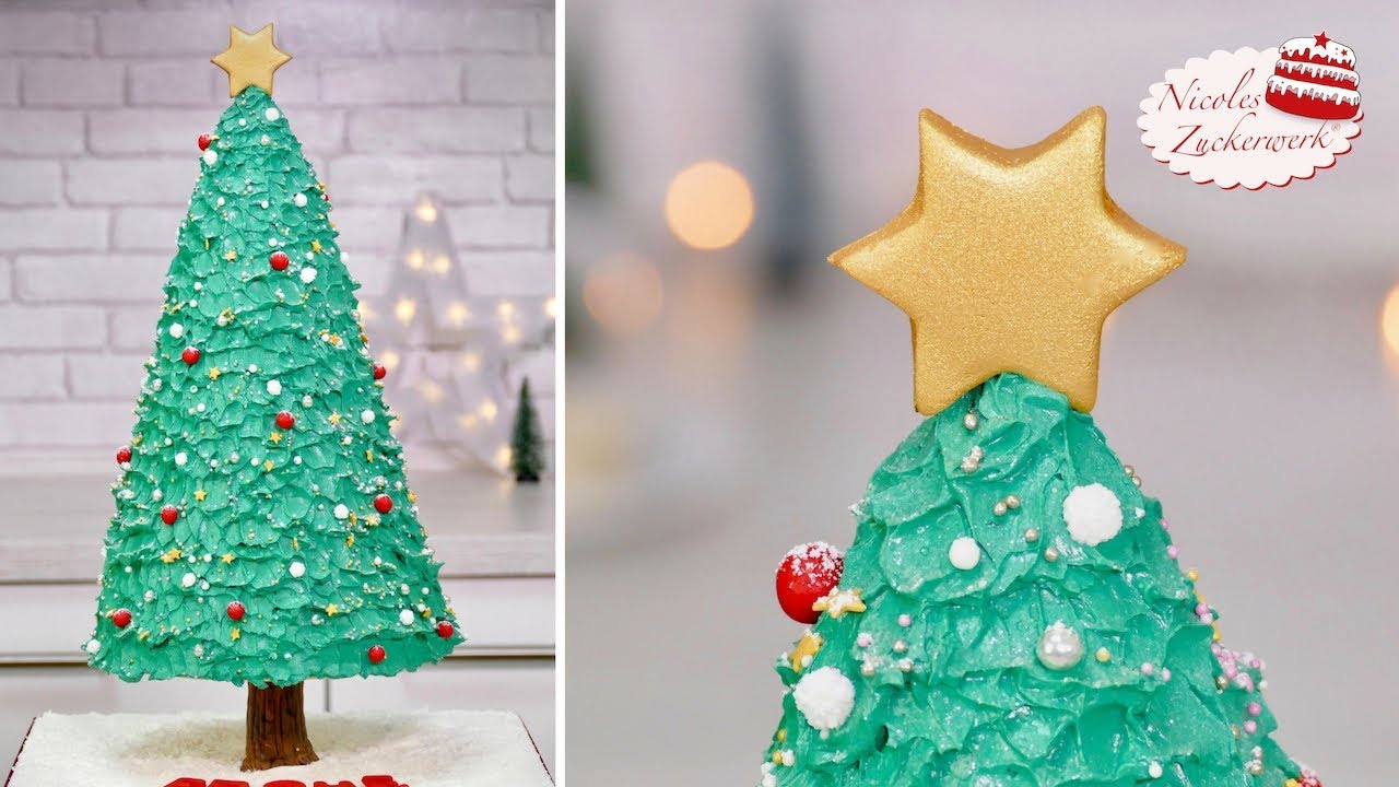 Weihnachtsbaum als 3D Torte I Tannenbaum-Torte für Weihnachten I von Nicoles Zuckerwerk