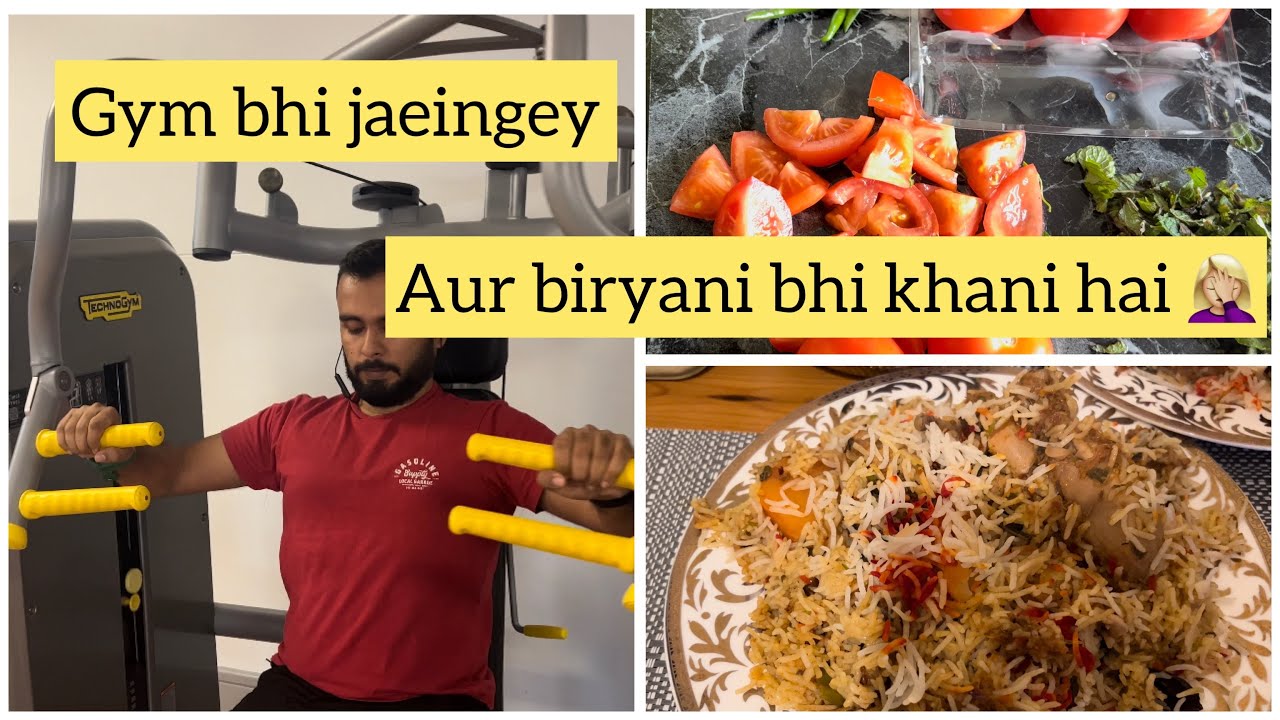 Gym Routine| Friday ko biryani hi baneygi ab | Karachi style chicken biryani