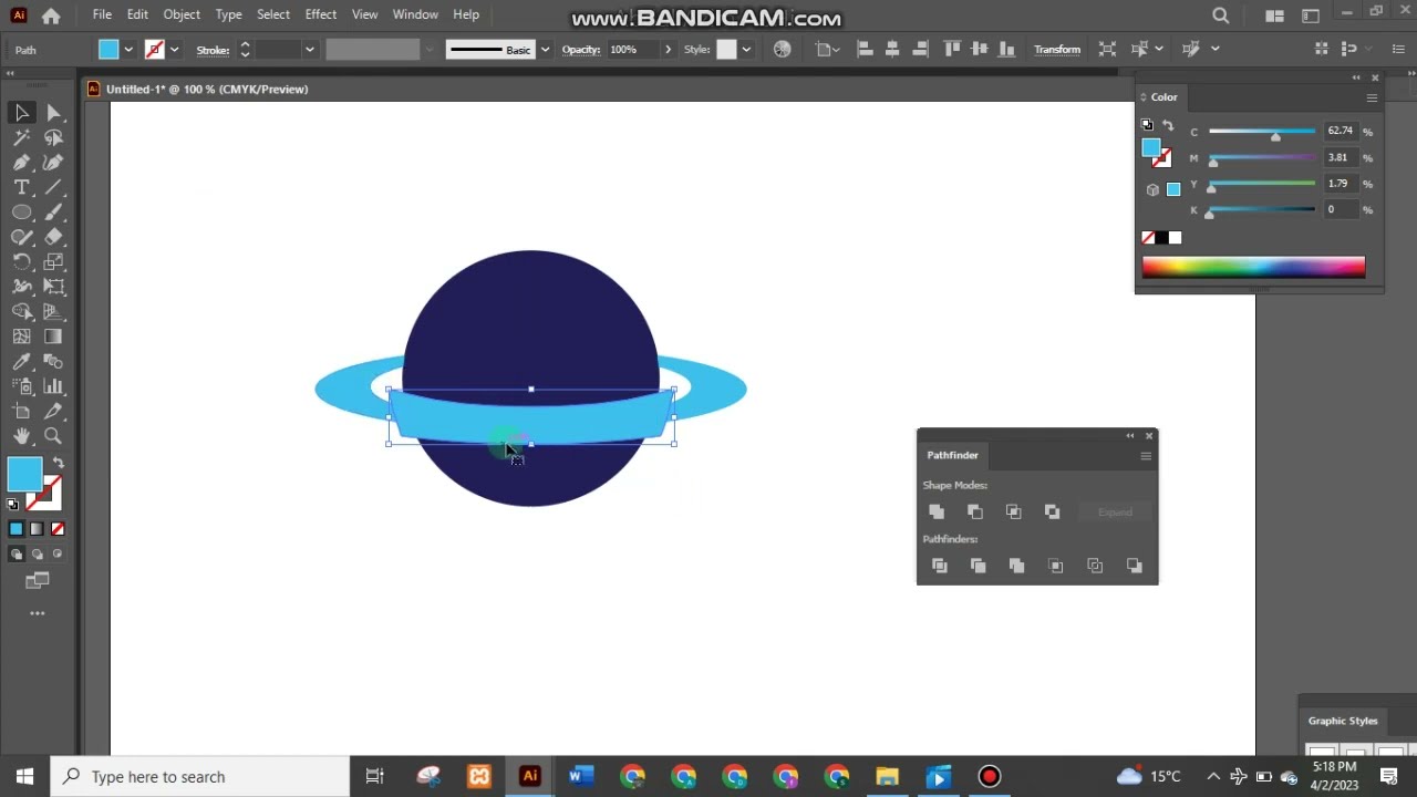How to make a planet vector in illustrator