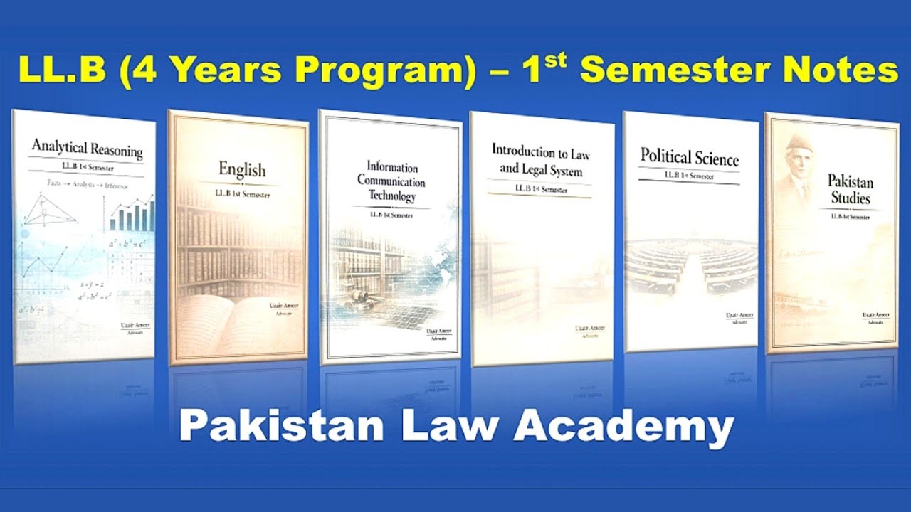 LLB 4 Years Books/ Notes | Urdu Translation | 1st Semester 