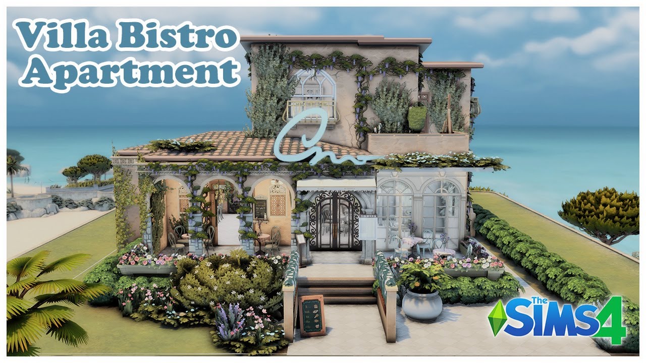 Villa Bistro Apartment || The Sims4: Speed Build || NO CC
