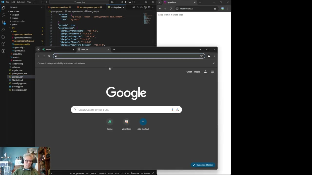 002 ThreeJS and Angular Space And Time Application - Unit Tests
