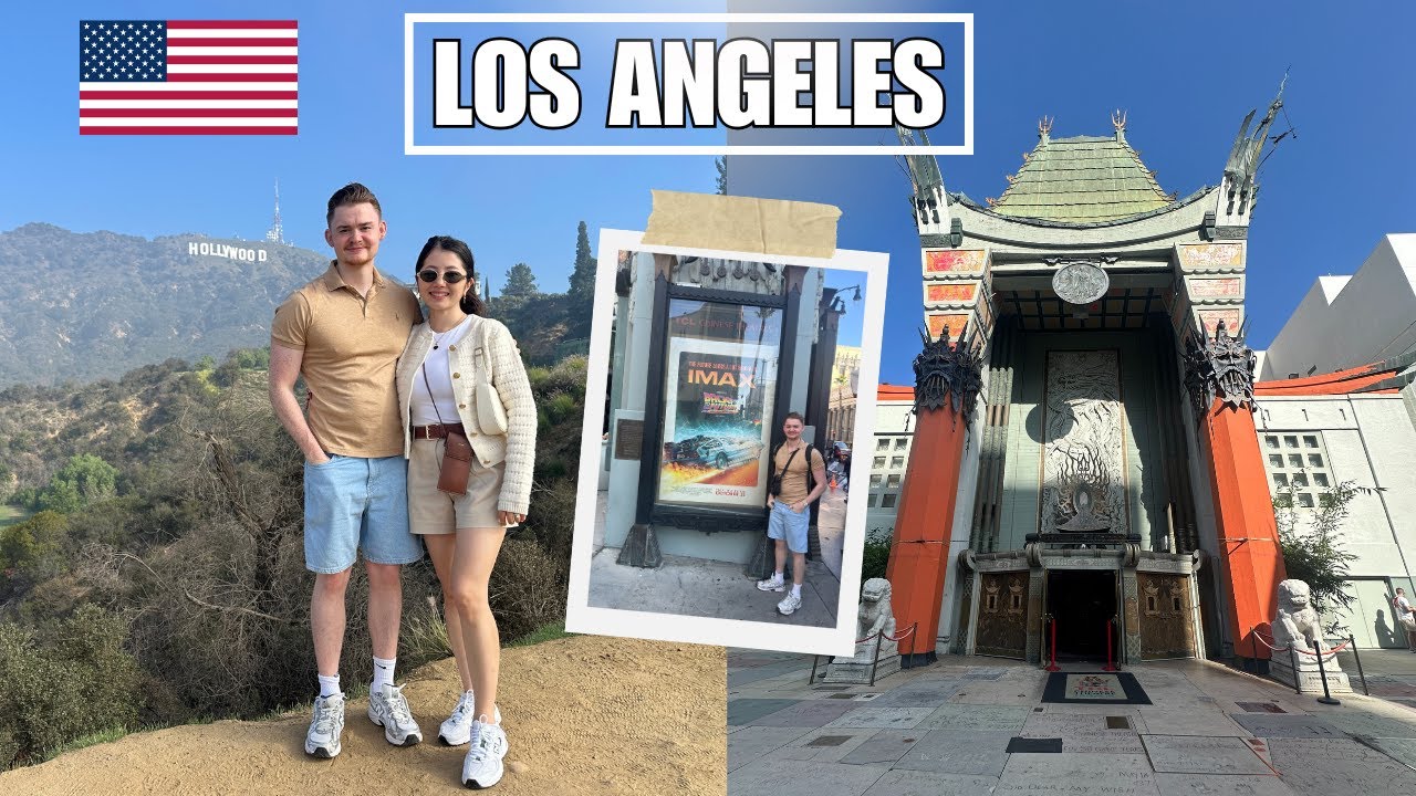LA Day Full Vlog - Hollywood Sign, Hollywood Boulevard, Chinese Theater, Santa Monica, Tesla Diner