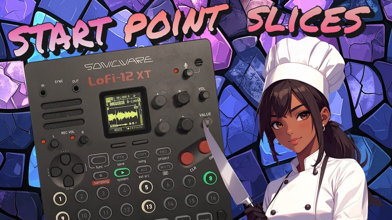 Slice with Parameter Locks on the Sonicware Lofi-12XT
