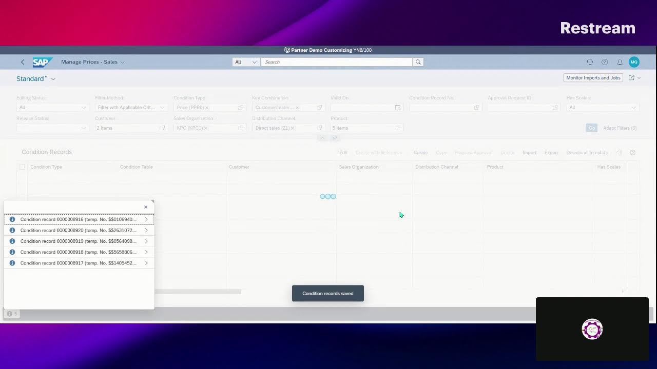 Manage Prices - Sales