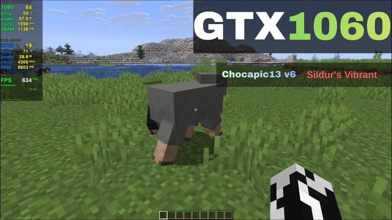 GTX 1060 Minecraft Benchmark:1080p&Shaders