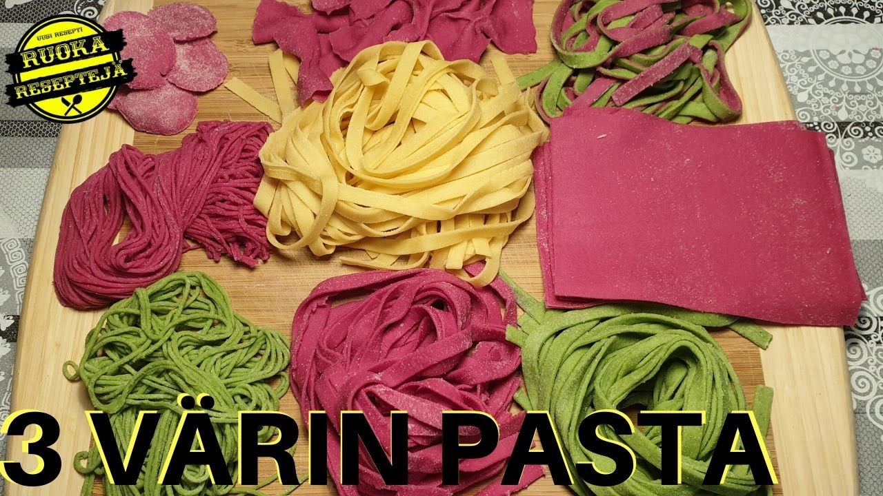 3 VÄRIN PASTA  - RESEPTIT