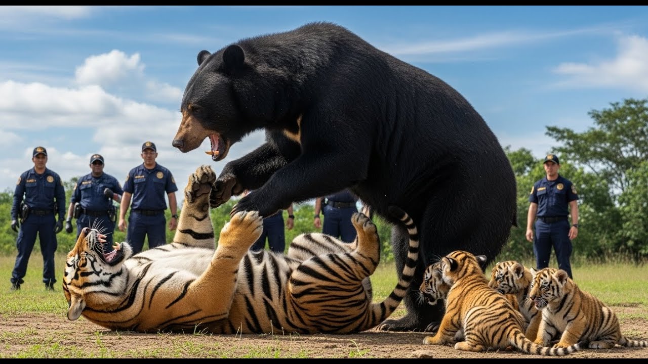 A Mother Tiger’s Fierce Fight to Save Her Cubs 🐅🔥 | Wild Jungle Rescue Caught on Camera