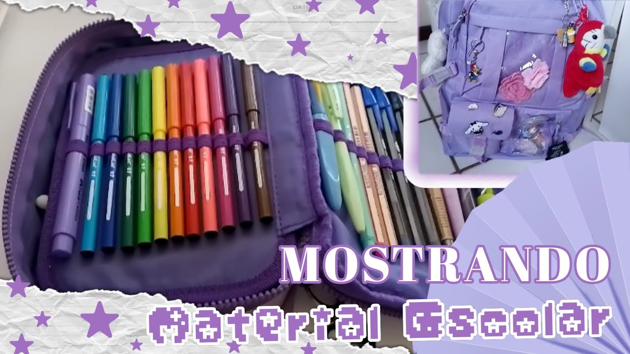 Mostrando e organizando meu material escolar 2026