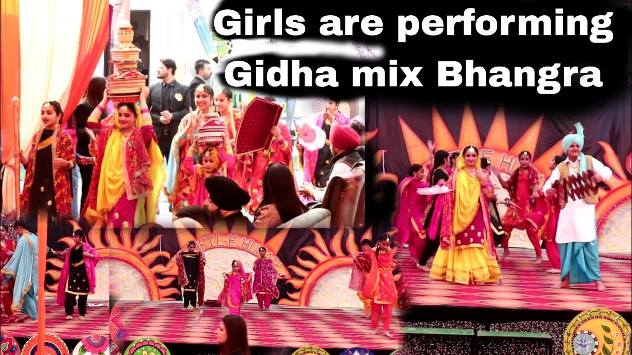 Girls are performing gidha in annual funtion 2023-24||Jesus and mary convent school||guruharsahai
