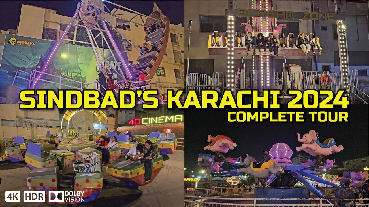 Sindabad's Wonderland Karachi 2024 | Sindbad Amusement Park 2024 | Rides and Charges [4K HDR]