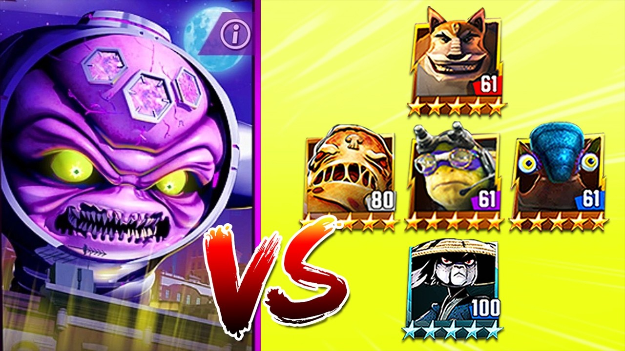 TMNT Legends Donnie Movie, Justin, Dogpound, Usagi, Pizza Face VS Kraang Prime
