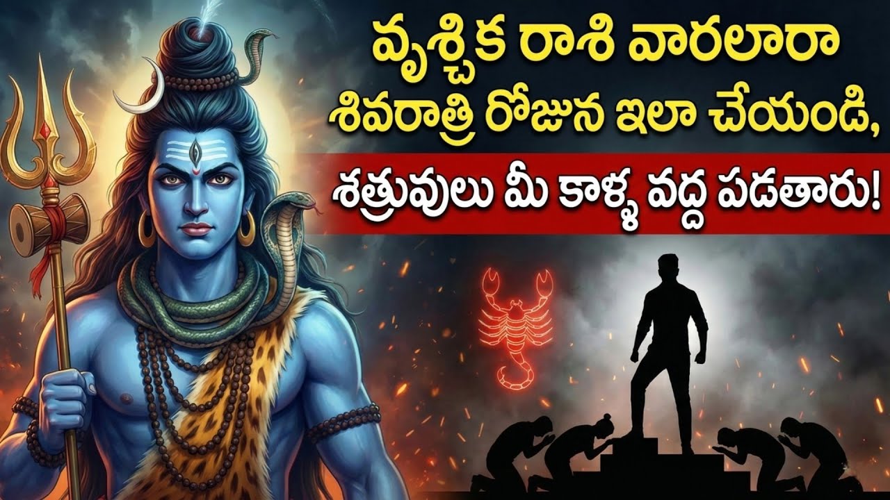 శివరాత్రి: వృశ్చిక రాశి వారి శత్రువులు నాశనం! (అతి రహస్య పరిహారం) | Vrischika Rashi 2026 Shivaratri