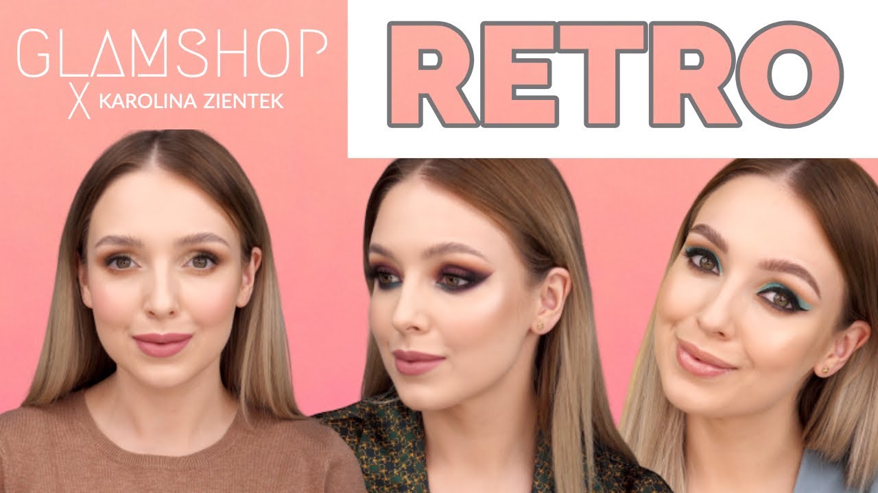 JEDNA PALETA i SKRAJNIE RÓŻNE MAKIJAŻE 👗 RETRO - GLAMSHOP x KAROLINA ZIENTEK 3X TUTORIAL i WRAŻENIA