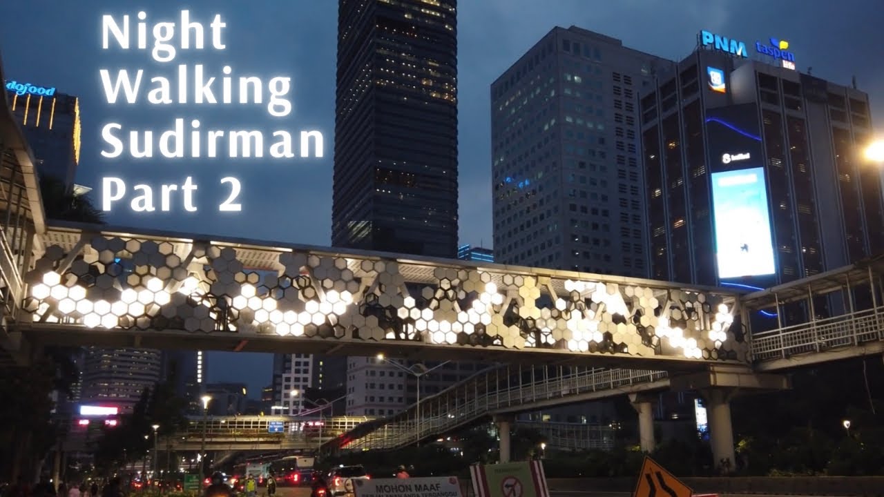 Sudirman Jakarta City 2020 - Night Walking - Indonesia [4K]