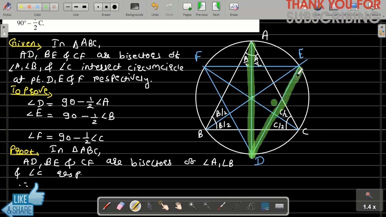 Bisectors of angles A, B and C of a triangle ABC intersect its circumcircle at D, E and F respect.