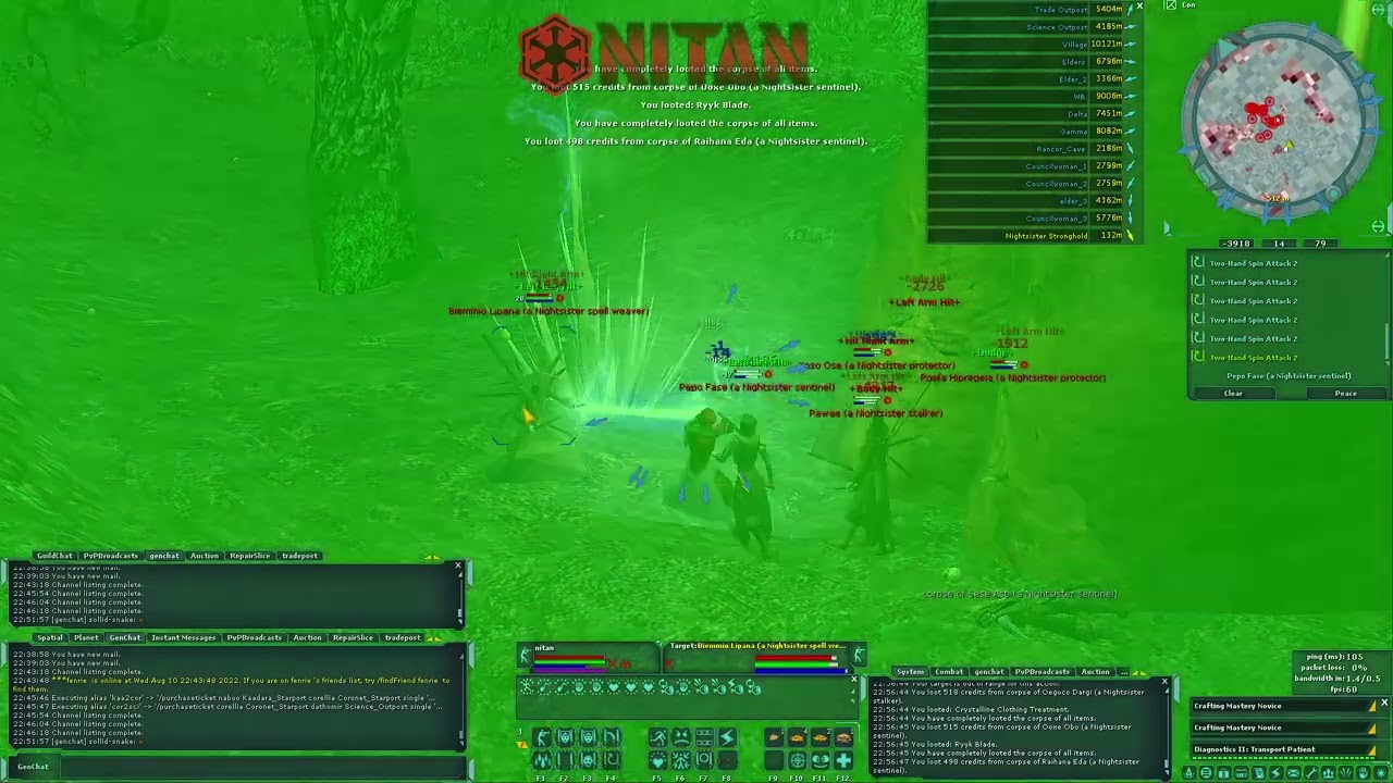 SWGEmu Finalizer - Swordsman/Master Defender vs. Nightsisters