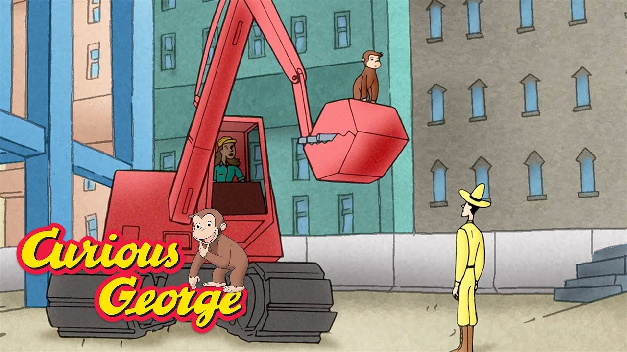 The Big Red Bulldozer 🐵 Curious George 🐵 Kids Cartoon 🐵 Kids Movies