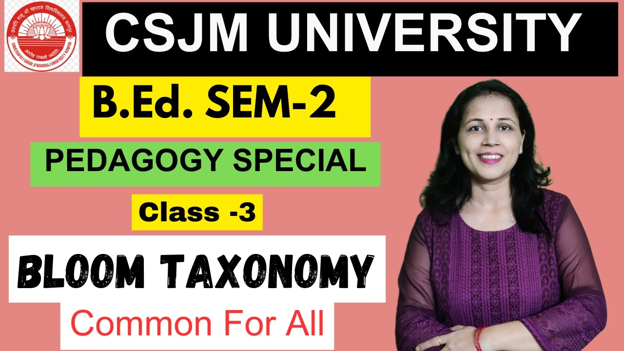 CSJMU|| B.Ed SEM- 2🔥 Pedagogy [CLASS-- 3 ]