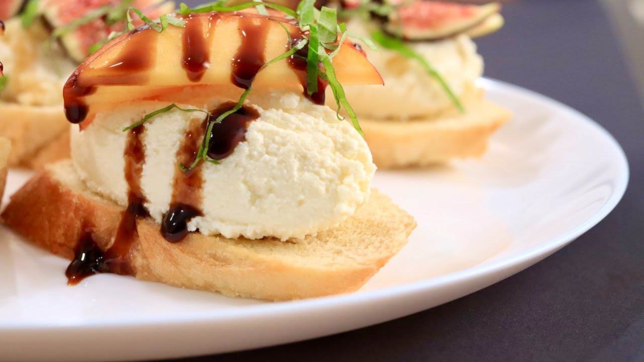 Easy, Tasty Peach/ Fig Bruschetta Recipe!