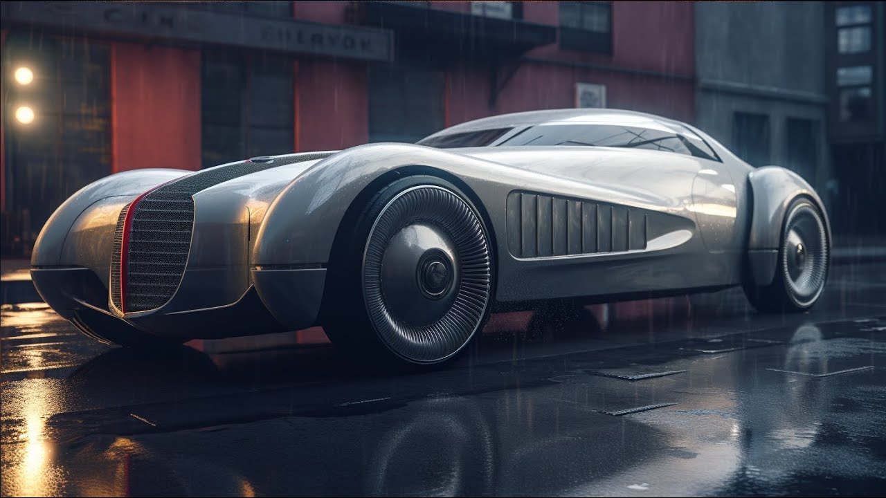 Retro-futuristic car concept for 2050