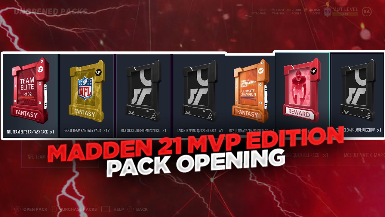 MADDEN 21 ULTIMATE TEAM MVP EDITION PRE ORDER PACK OPENING