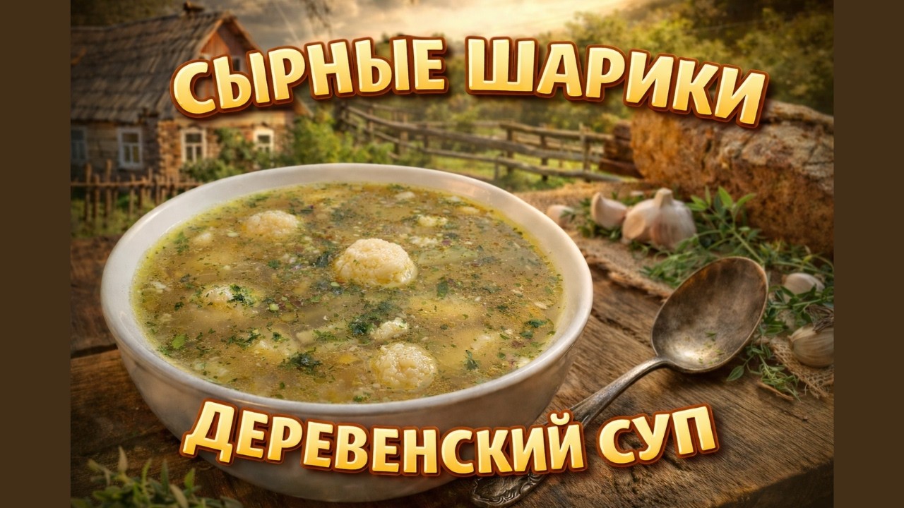 Суп с сырными шариками