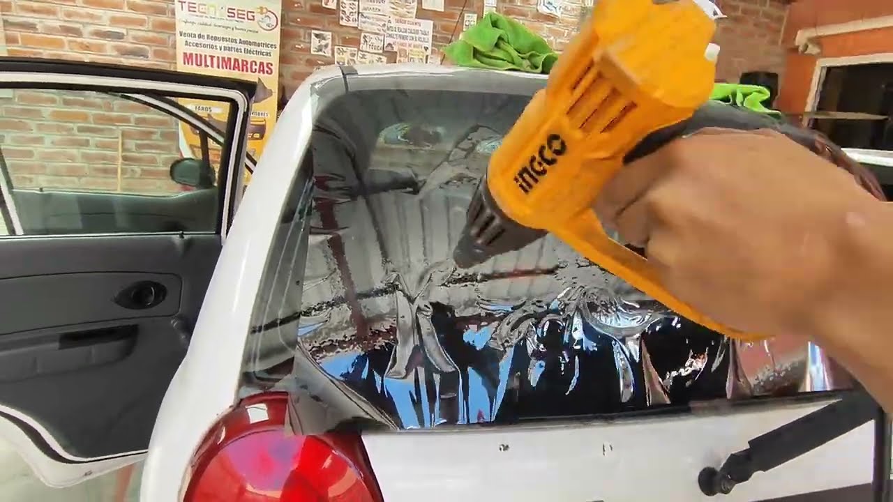 Como Polarizar,Moldear vidrio posterior curvo de autos 😎