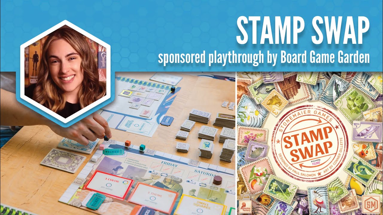 Stamp Swap Playthrough - Board Game Garden