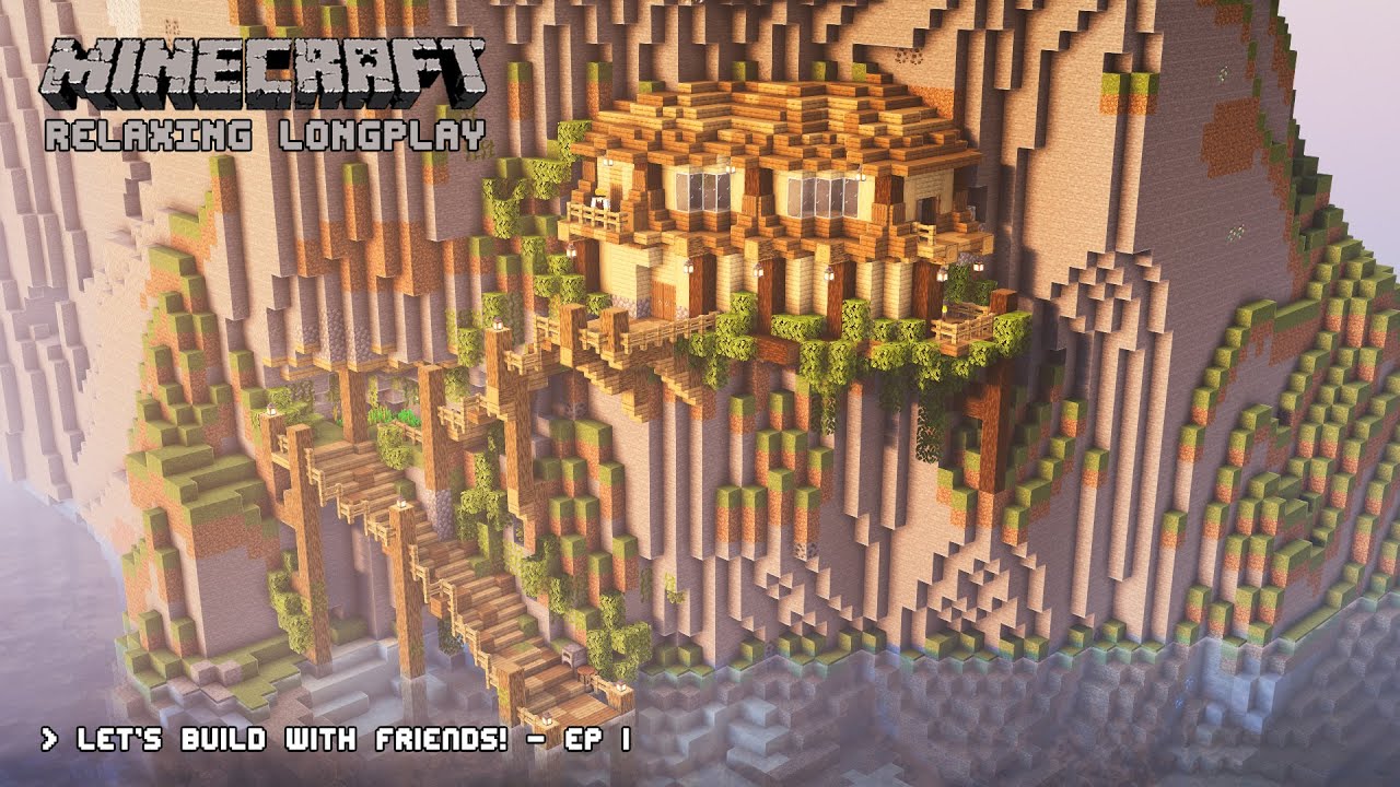 We Built a Peaceful Mountain Base - Minecraft Relaxing Longplay (No Commentary) 1.20