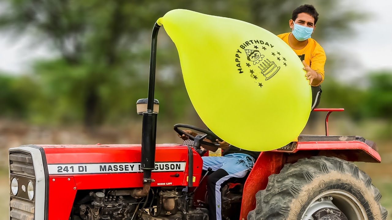 Monster Balloon Vs Tractor Silencer -  Super Big Size Balloon Create
