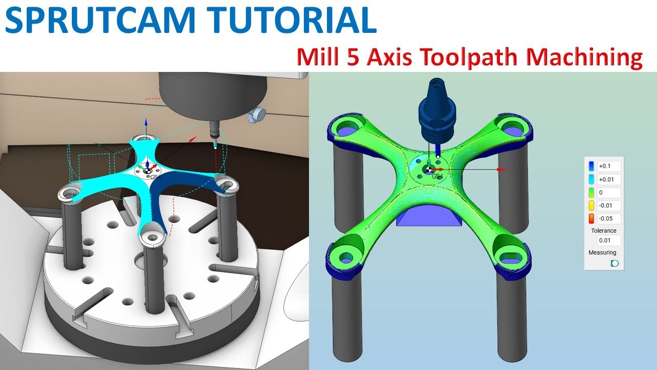SprutCAM Tutorial #254 | Mill 5 Axis Toolpath Machining Okuma Genos