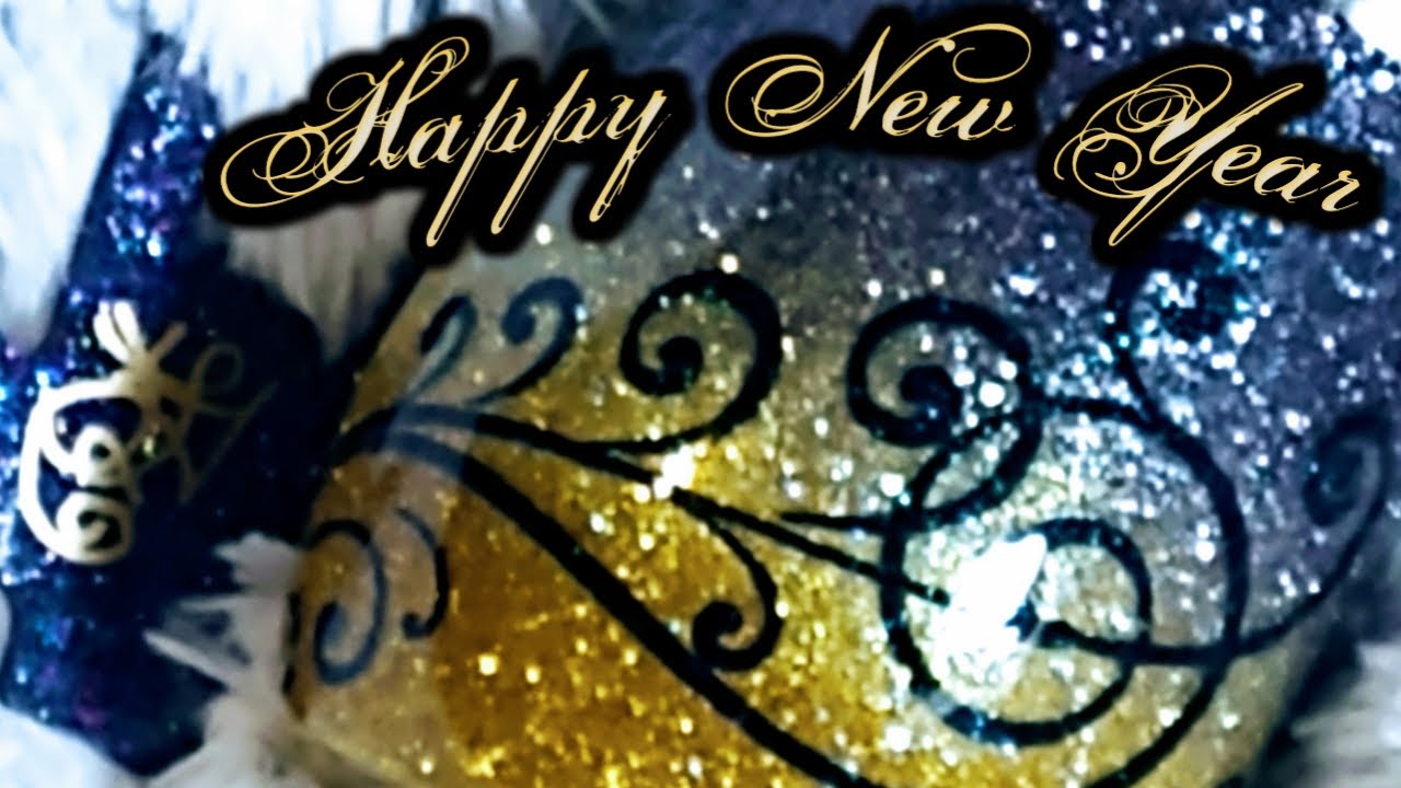 Glitter Ombre/Vinyl/Wine Tumbler/ Happy New Year