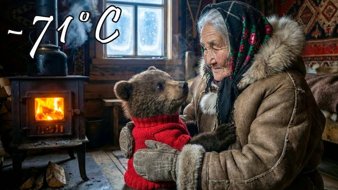 90-Year-Old Woman Rescues a Dying Bear Cub in the Blizzard −71°C Siberia