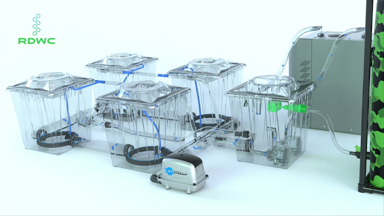 ALIEN&reg; RDWC PRO Silver. Recirculation in Operation.