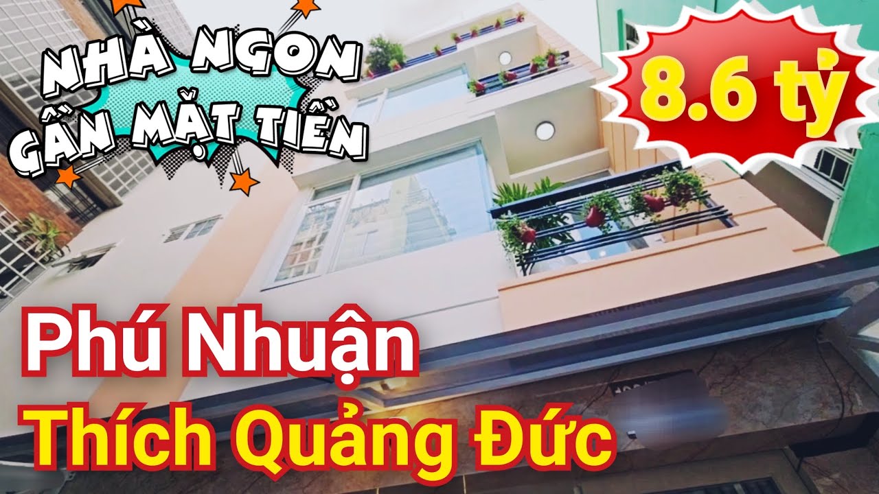 8.6 tỷ, Nhà yên tĩnh 4 Tầng Full nội thất, Thích Quảng Đức, Phú Nhuận
