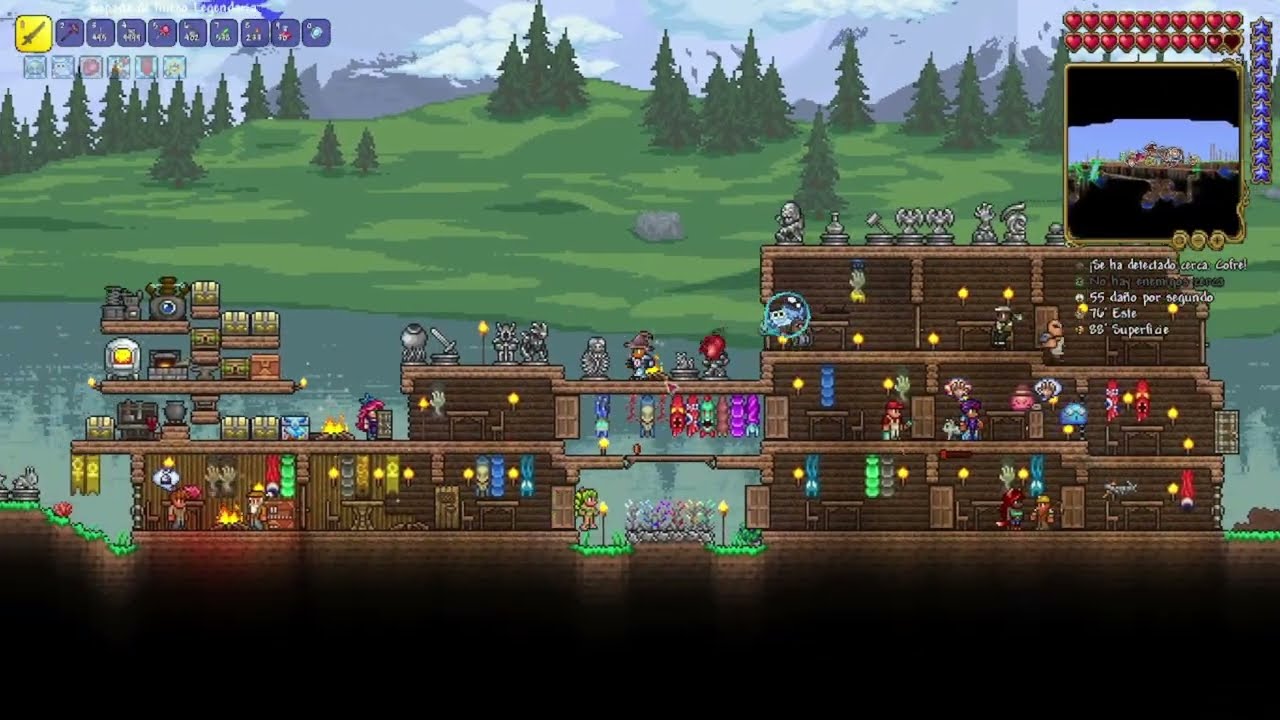 Meteoritos, invasión, combate y exploración de Dungeon