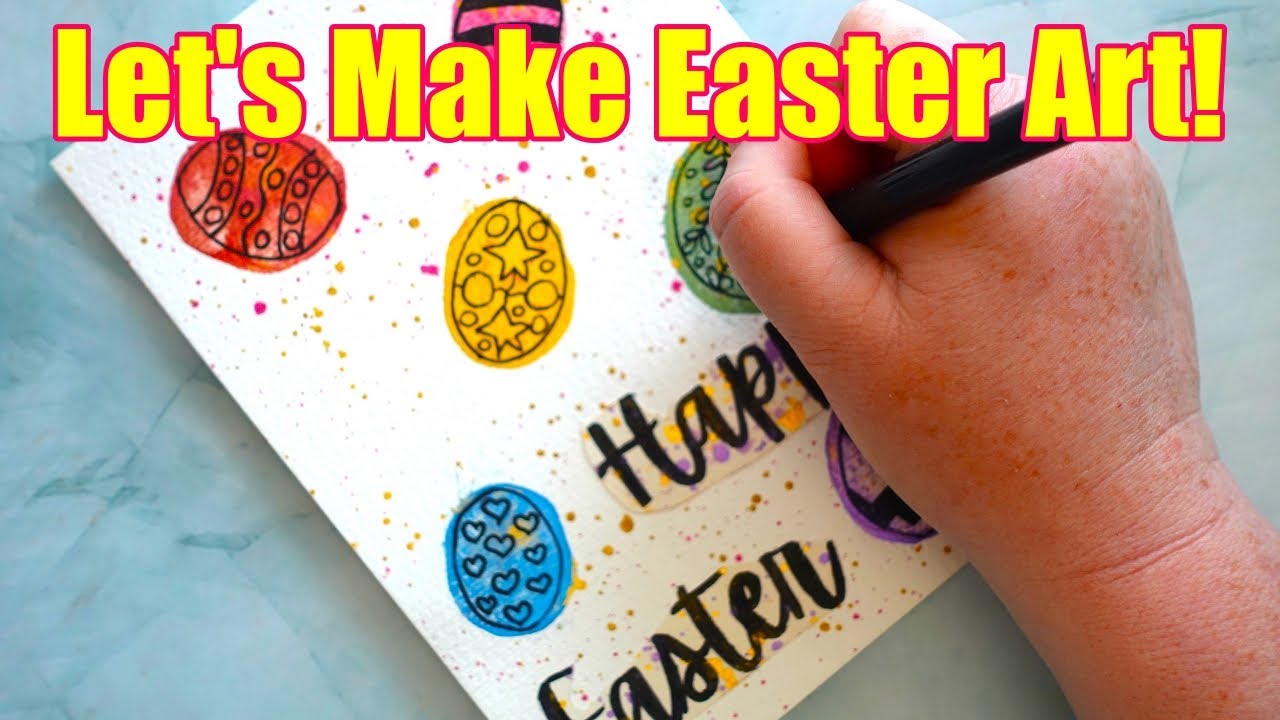 Easy Easter Art Using Kuretake Watercolour Paints