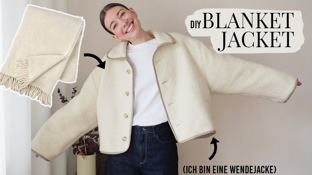 DIY | Von IKEA Decke zu Wolljacke/Wendejacke | Blanket Jacket