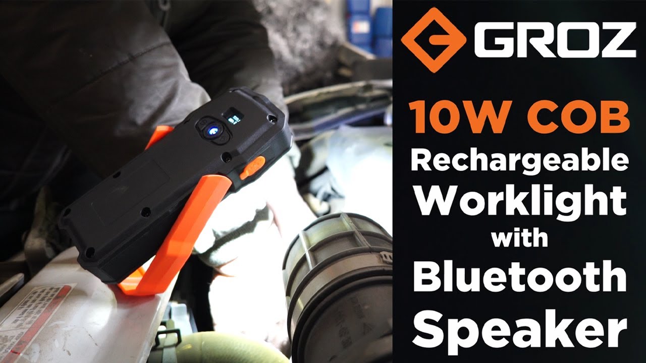 GROZ 10W COB Rechargeable Worklight With Bluetooth Speaker (LED/397)