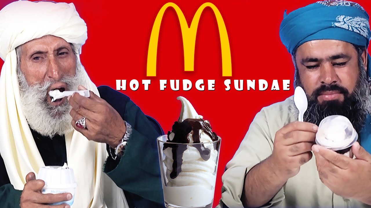 Tribal People Try McDonald's Hot Fudge Sundae For The First Time