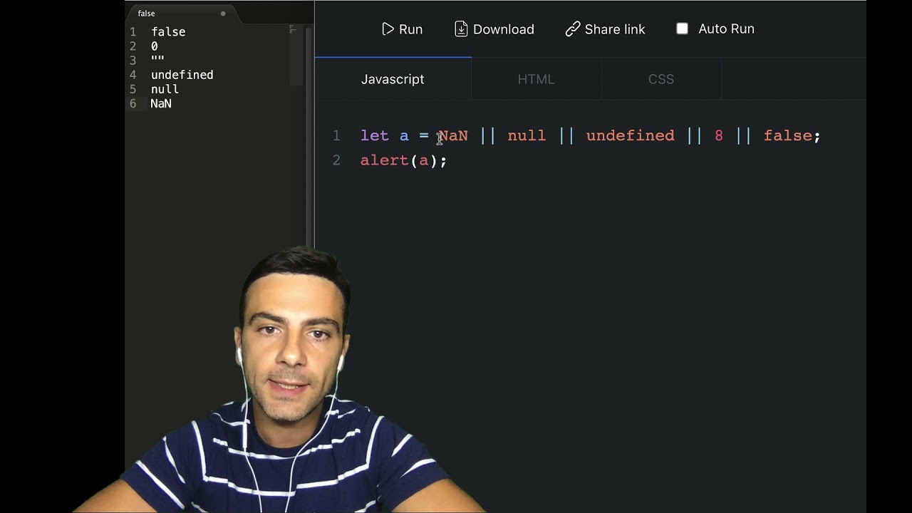 Javascript - truthy / falsy