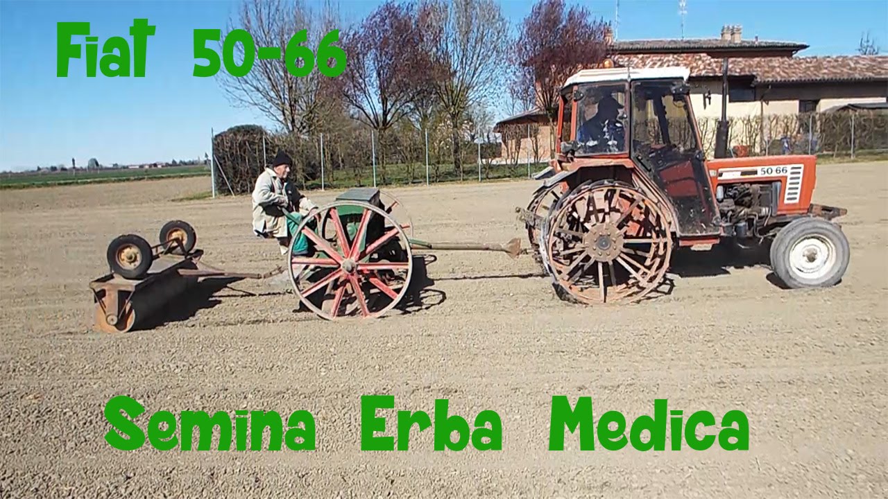Agricultural-Work Semina Erba Medica con Fiat 50-66